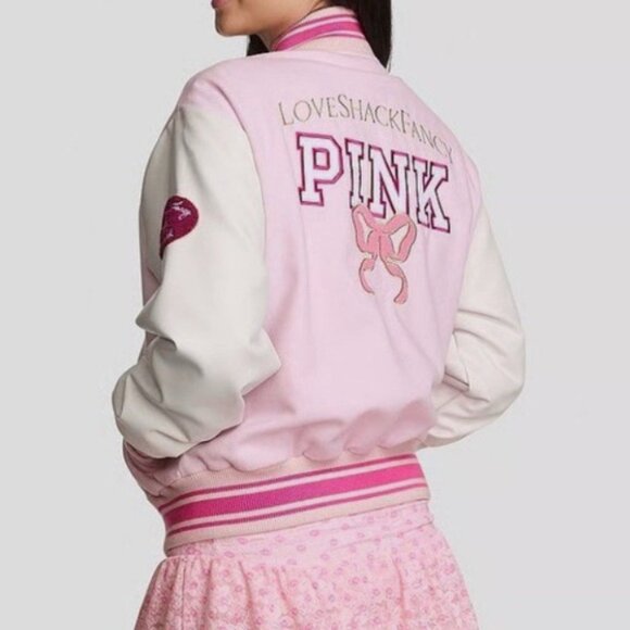 Victoria's Secret, Pink x Love Shack Fancy M, Limited Edition Varsity Jacket - Picture 2 of 9